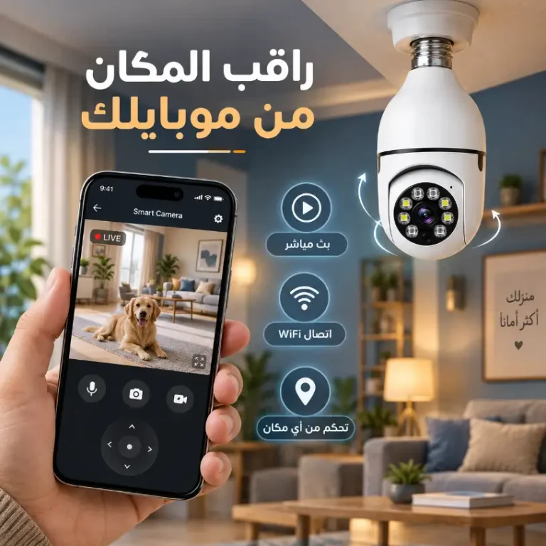 عرض قطعتين كاميرا بانورامية تركب مكان اللمبة